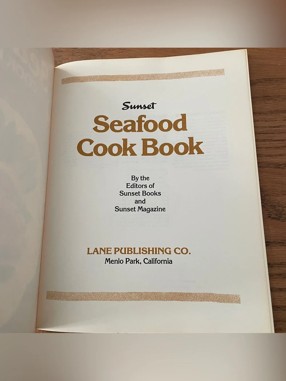 Vintage Sunset Seafood Cookbook 1981